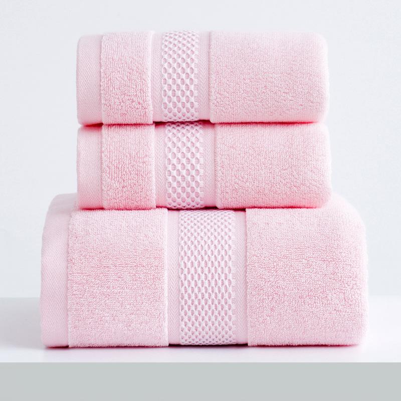 

Хлопковое полотенце для ванной комнаты Полотенце для лица Сильное впитывающее мягкое нелиняющее полотенце для взрослых Утолщенное пляжное полотенце Быстросохнущее впитывающее дорожное полотенце для душа 35cmx75cm-1pc розовый