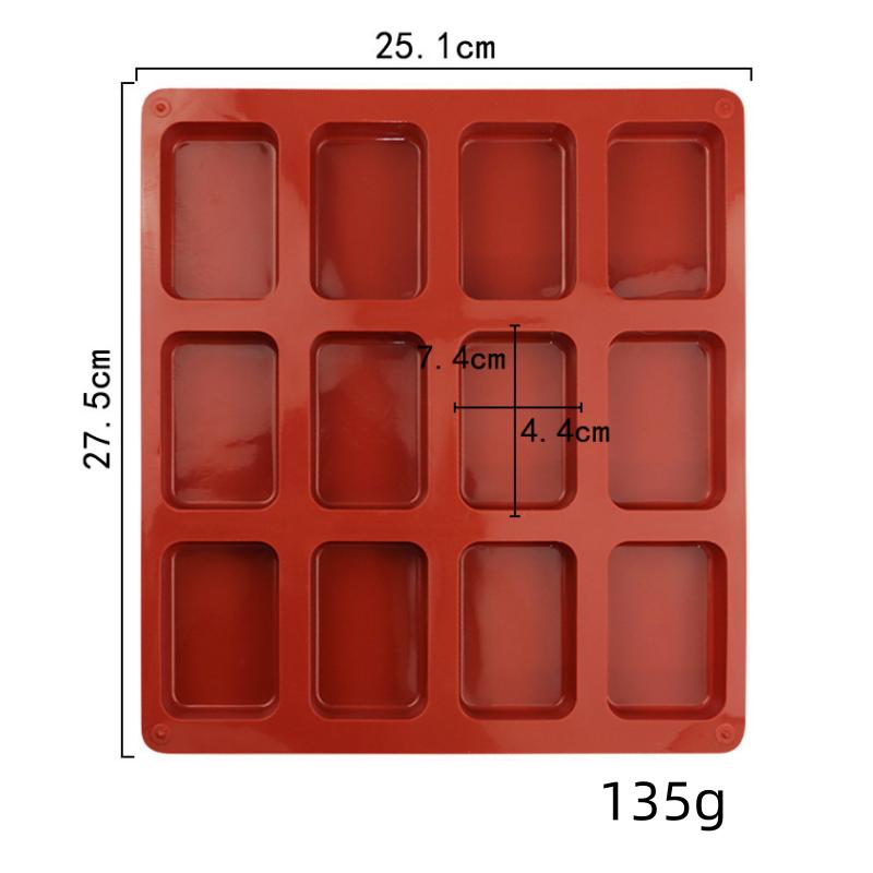 DIY Silicone Rectangle Cake Pan Square Soap Molds Pudding Muffin Loaf Brownie Cornbread Mould