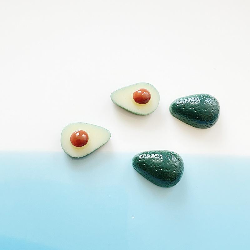 Avocado Cartoon Mini Diy Earrings Adornments Resinhandcrafted Creamy Cover Jelly