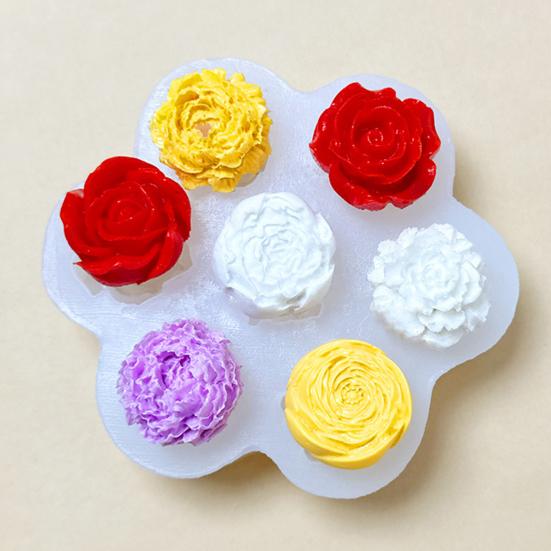 Flower Silicone Mold for Cake Chocolate Soap 3D Rose Handmade Candle Gypsum Mold Food-Grade Reusable Baking Tools