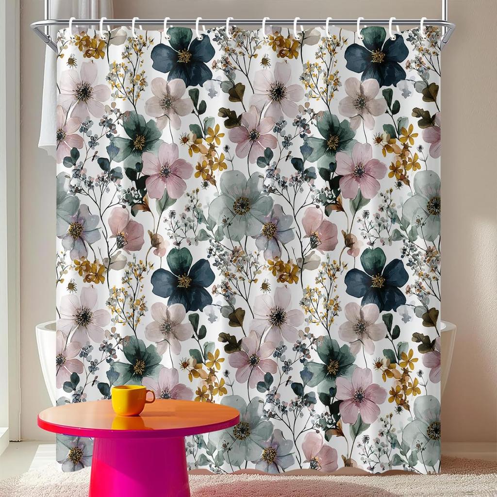 Mandala Shower Curtain Purple Blue Boho Bathroom Curtain with Psychedelic Meditation Design Spiritual Hippie Bathroom Decor