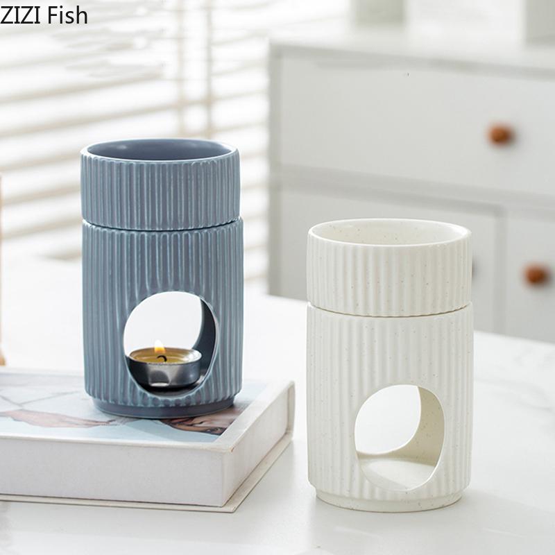 Minimalism Ceramic Insence Burner Firewood Aromatherapy Tray Room Aroma Diffuser Censer Incense Ash Plate Home Aroma Container