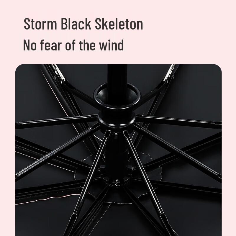 YUHANG Large UV Protection Tri-Fold Sun & Rain Umbrella