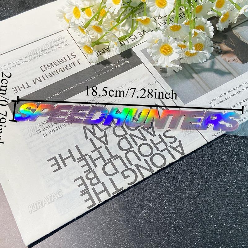 

SPEEDHUNTERS Розовые Лазерные Мотоциклетные Наклейки JDM Водонепроницаемые для Мотоциклетного Шлема Линз Скутера Передний Обтекатель Бак Виниловые Наклейки 18.5x2cm