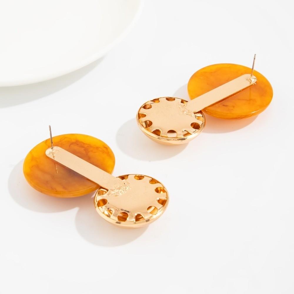 Metal Ball Splice Dangle Earrings Oversize Geometric Earrings Splice Earrings Daily Outfit Match