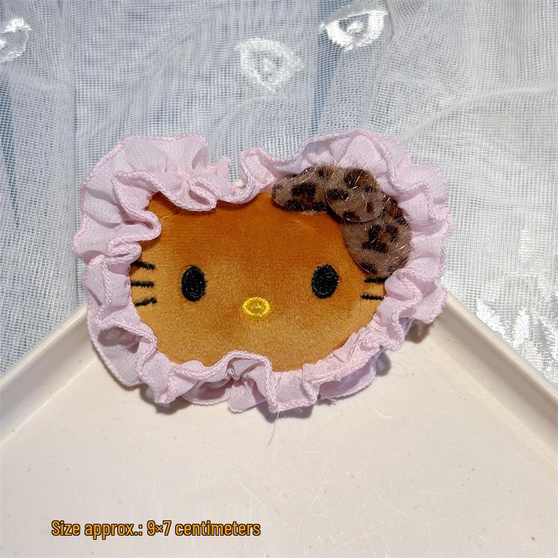 

Cartoon Cat Lace Ponytail Holder: Versatile & Sweet Hair Accessory Open Back [Accessory] розовый/кофейный