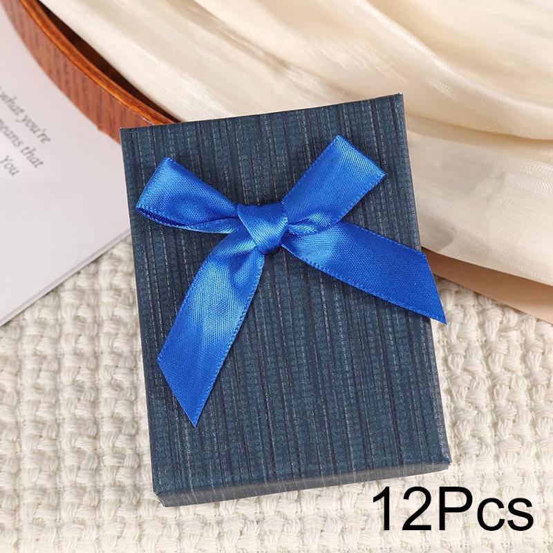 1Pc Cardboard Earring With Sponge Inside Ring Bow Bracelets Gift Box Rectangle Jewelry Set Necklace Packaging Boxes