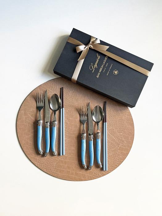 

LAGUIOLE JANGNERON LAGUIOLE Tableware Blue & Sandal Chopsticks Set for 2 pink