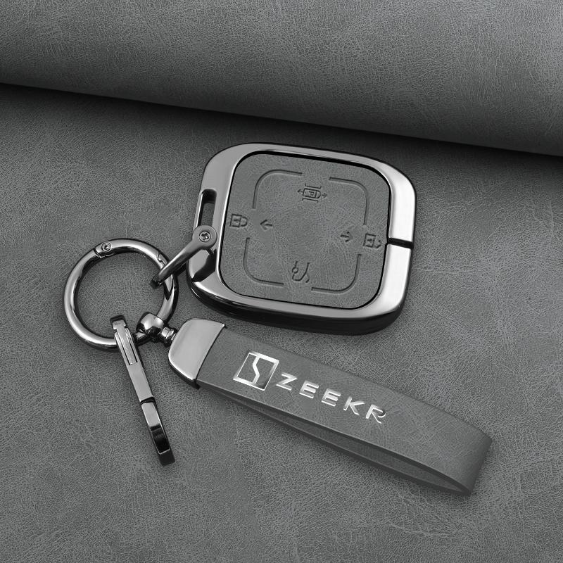 Car Key Cover Zeekr 001 007 009 Zeekr X Nfc Key Pack Zinc Alloy Leather Car Key Fob Case