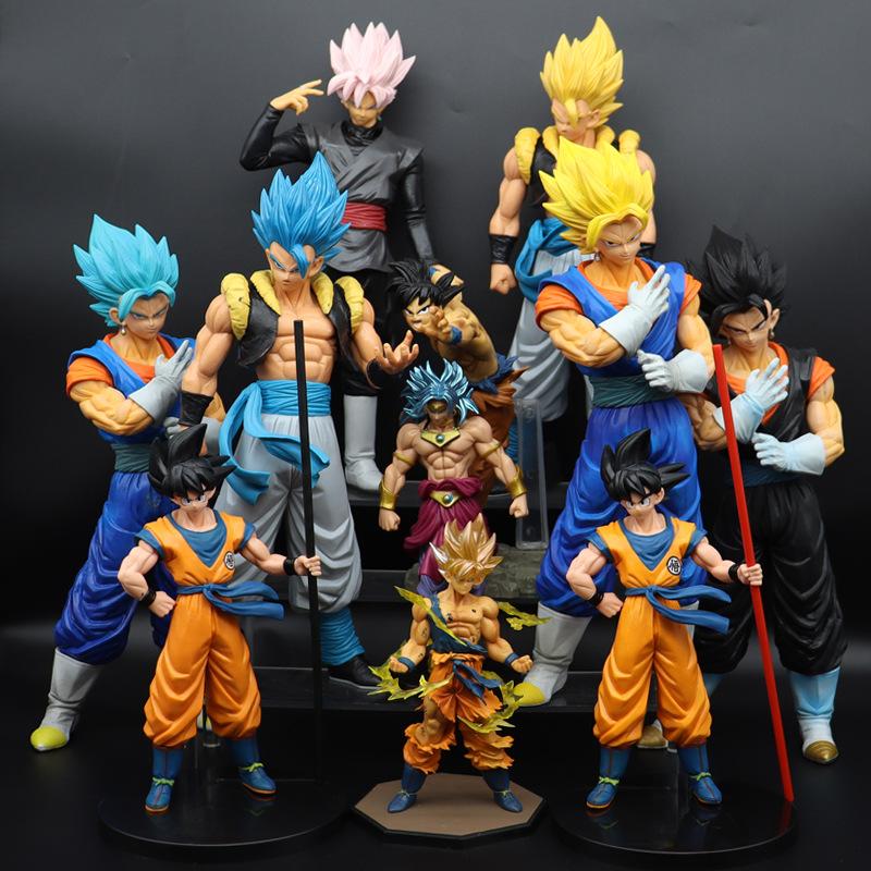 In Stock Anime Dragon Ball Z Super Saiyan  Model Son Goku Scene PVC Action Figure 18cm Statue Collectible Action Model Toy Gifts
