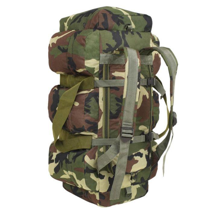 Sac de sport - vidaXL - 3-en-1 - 120 L - Camouflage - Imperméable