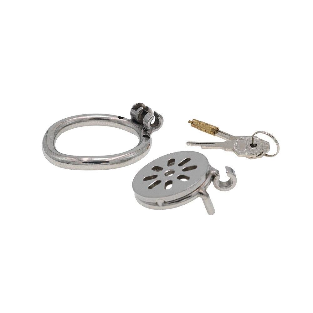 304 Stainless Steel Chastity Lock Penis Cage Male Bondage  Cockring CB Lock BDSM Slave Cuckold Sex Toys Urinary Catheter