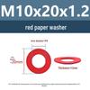 Yigu Red Mica Paper Washer Gasket M2-M20 Flat Washer