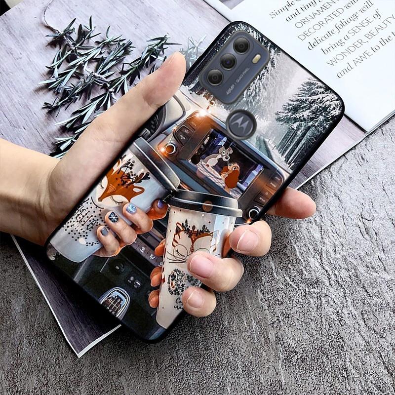 Чехол для телефона для Moto G85 G55 G05 G14 G75 G31 G50 G10 G20 G30 G60 G13 G32 G84 G54 G53 G72 G24 Power Милый Рождественский Олень Дерево Moto G31