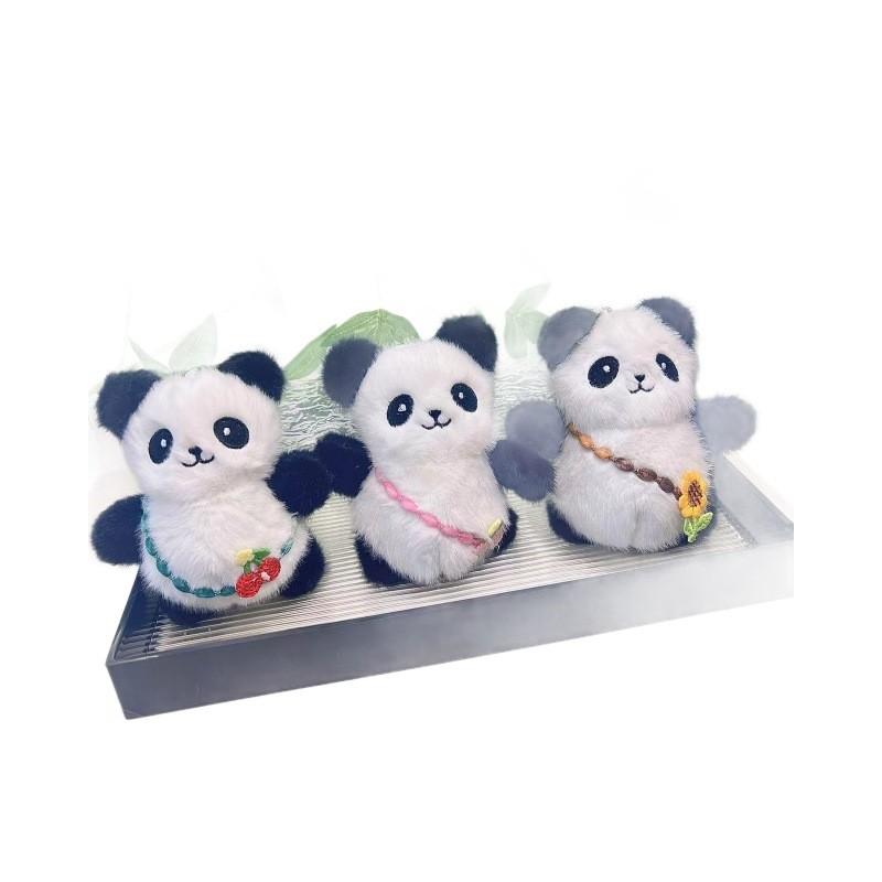 Padded Panda Cute Plush Keychain Toy For Bags Featuring Soft Fleece Short