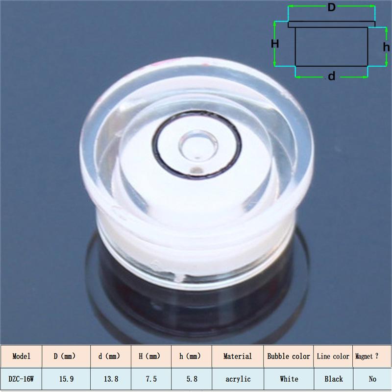 Multi Specification Circular Electronic Scale Spirit Level Bubble Bead Step Embedded Style Water Bubble Level 1PCS Hole D14-18mm