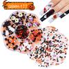 Nail Art Christmas Bells Snowflake Elk Snowman Nail Art Ornaments Halloween Kid Funny Ghost Pumpkin Nail Accessories
