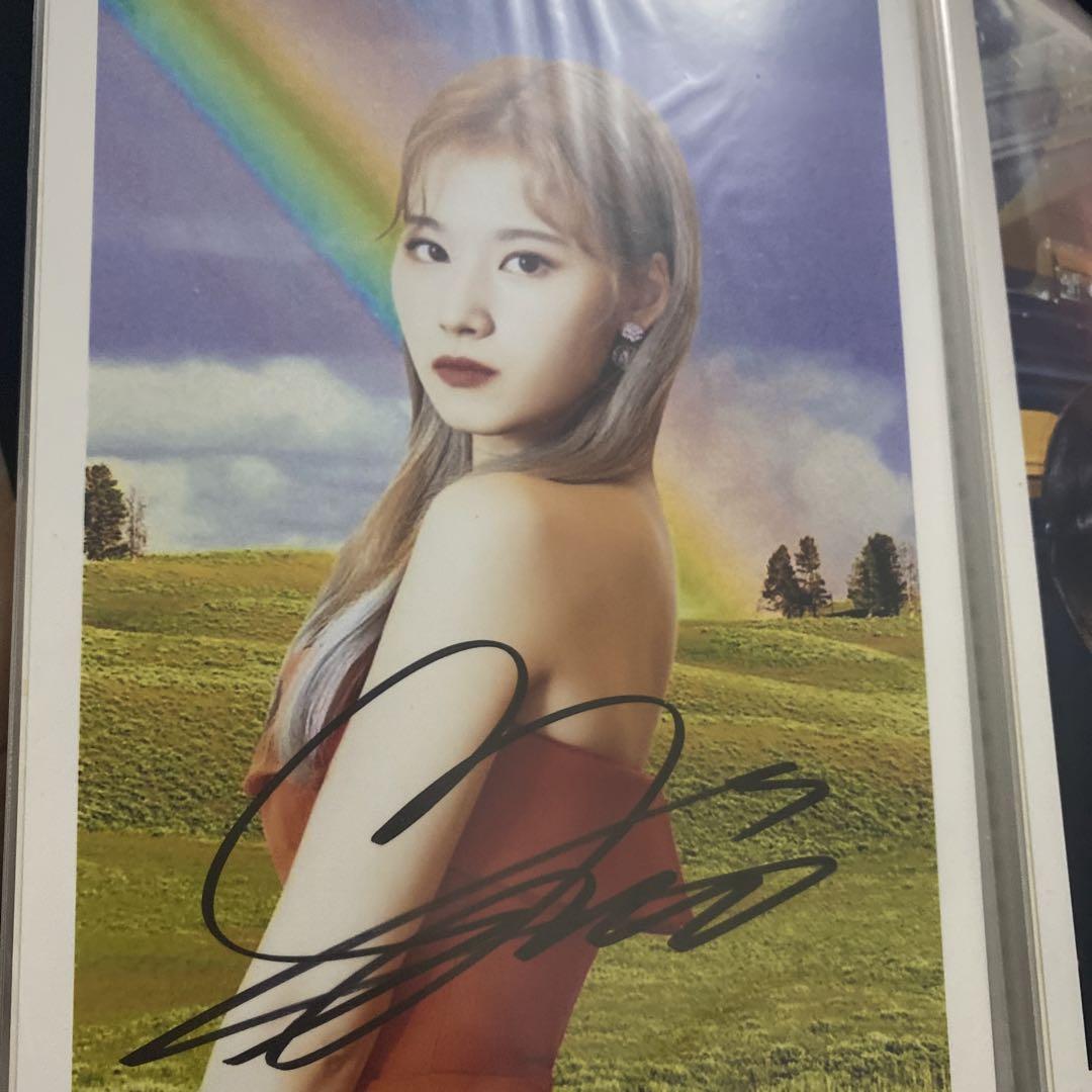 

[USED] TWICE Sana autograph handwritten photo 2L size