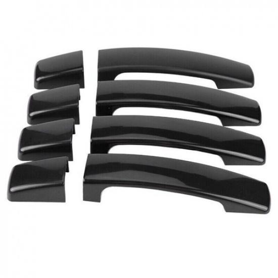 For 2005-09 Land Rover LR2 LR3 Glossy Black Car Exterior Door Handle Cover Trim