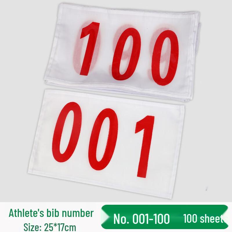 Sports Event Number Bibs Set