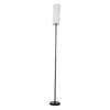 Floor Lamp with Linen Lampshade Iron Modern Minimalist Standing Lamp with E26 Bulb Foot Switch for