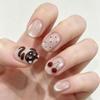 Gothic Red & Black Gradient Handmade Long False Nails