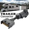 Universal 7 Way Trailer Connector Weatherproof Shockproof 7 Pin Towing Socket Secure Locking for Commercial Vehicles