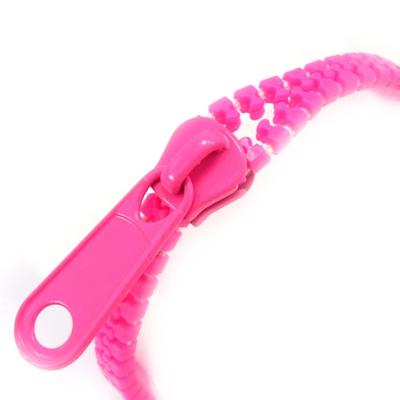 [K3165] - 'Zip' pembe reçine bileklik - 6 mm