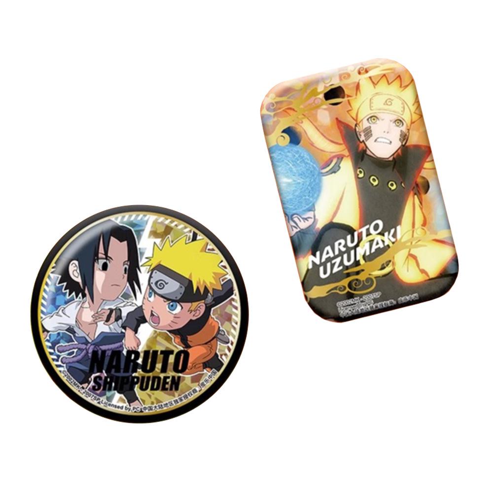 Official Naruto Anime Blind Box: Sasuke & Naruto Keychain Button Badge Set
