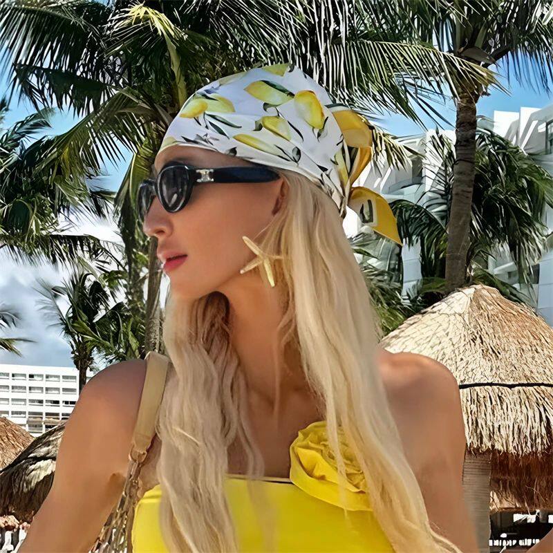 Luxury New Print Silk Scarf Women Versatile 70 Neckerchief Thin Retro Outdoor Scarf Bandana Square Scarf