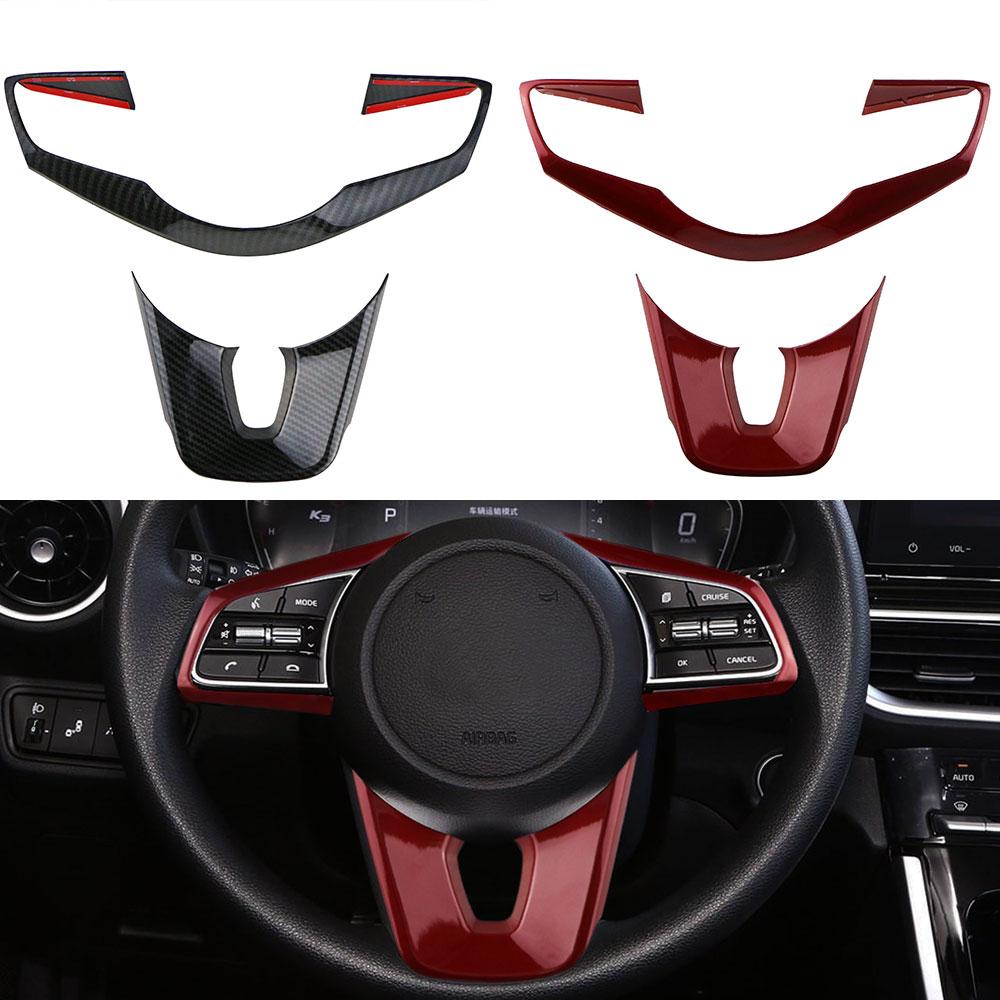 Pentru KIA Ceed Forte K3 Seltos XCeed Sonet ProCeed ABS Fibra de Carbon Autocolant Buton Volan Auto Capac Decorativ