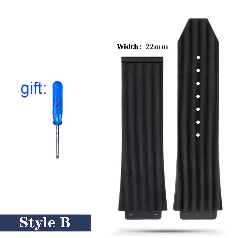 Watch Band for HUBLOT BIG BANG High Quality Silicone 26*19mm Waterproof Men's Watch Strap Chain Rubber Watch Bracelet