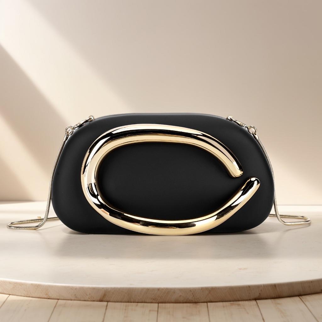Women Retro Gold Metal Box Clutch Bag Vintage Evening Bags Luxury Designer Fashion Wedding Party Elegant Handbag with Chain
