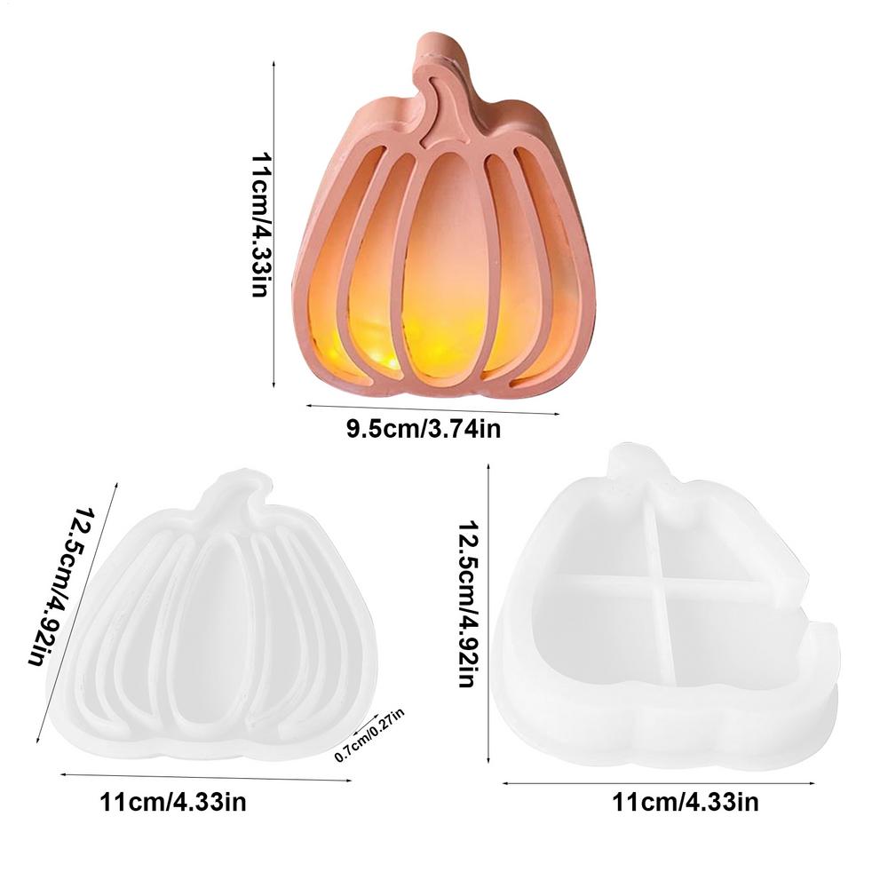 Molds For Crafts 2 Pieces Drip Glue Pumpkin Molds Halloween Decoration Atmosphere Lamp Craft For Home Hobbyists Kids Beginners