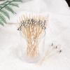 100pcs 12 Cm Food Picks Mirror Finish Dessert Sticks Decorative Bamboo Skewers  Festival Supplies