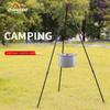 Aluminum Alloy Outdoor Bonfire Stand Tripod 3 Sections Camping Supplies Portable Hanging Pot Picnic Barbecue Bracket