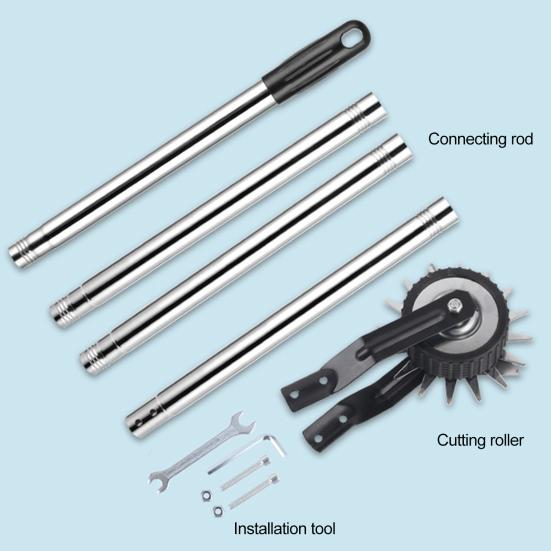 Obrotowa ręczna obrzynarka do trawnika z długim uchwytem Konstrukcja z ostrymi zębami Regulowana długość Odporna na rdzę Obrzynarka do trawnika Narzędzie ogrodowe