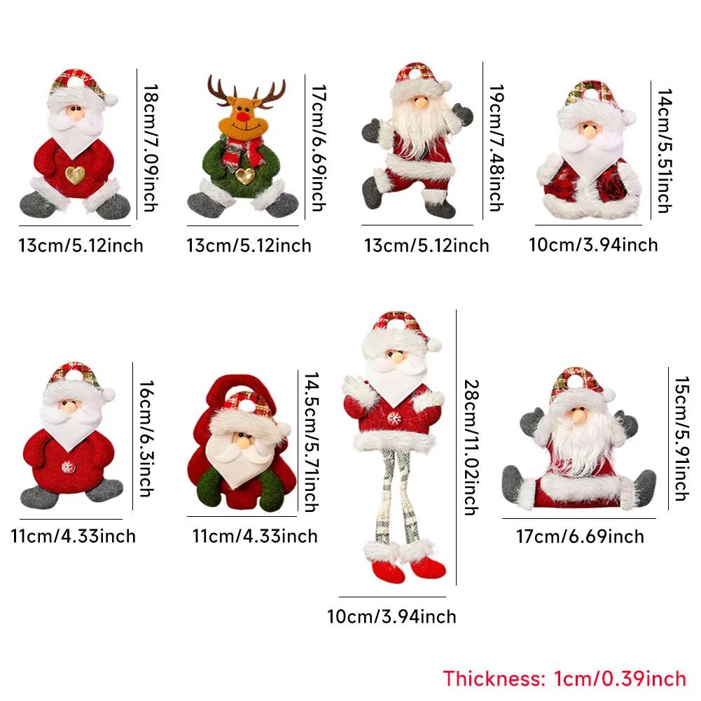 Christmas Tree Doll Hangings Christmas Family Party Dress Up Fabric Art Dance Raise Your Hand Pendant Evening Party Decoration