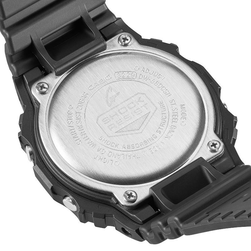 Casio G-SHOCK Men's Resin 200M Water Resistant Shock Resistant Alarm Quartz Watch DW-5600SR-1PRT