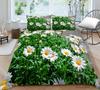 3D Small Daisy Pattern Bedding Single Double Bed Full Size Plant Chrysanthemum Pattern Pillowcase and Quilt Cover 2 or 3 Comfortable Home Decoration