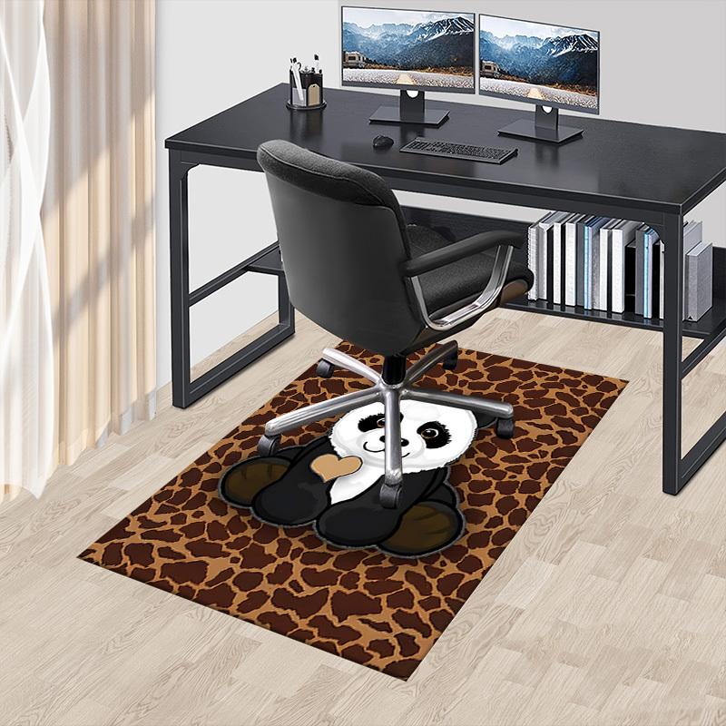 1PC Panda Heart Extra Large Non Slip Floor Carpet, Office, Family, Bedroom Large Area Rug Indoor Rugs, Vibrant Colors