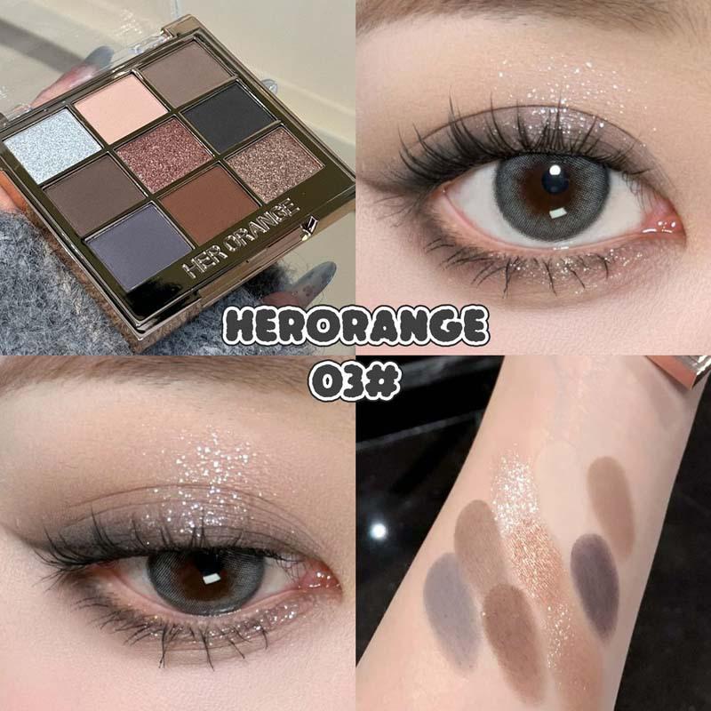 Nine Color Shimmer Matte Eyeshadow Palette Long Lasting High Pigment Eye Makeup