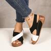 Women's Color Block Thick-Soled Sandals, Versatile Open-Toe Classic Summer Shoes, Women Shoes