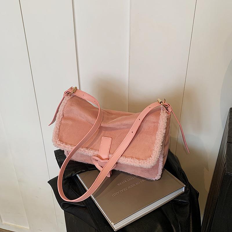 Popular retro underarm bag women's new commuter shoulder messenger bag Mao Mao tote bag