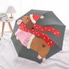 1pc Christmas Dog Automatic Folding Umbrella, 8-Rib Durable Iron Frame, Compact Travel Umbrella for Women & Men 011