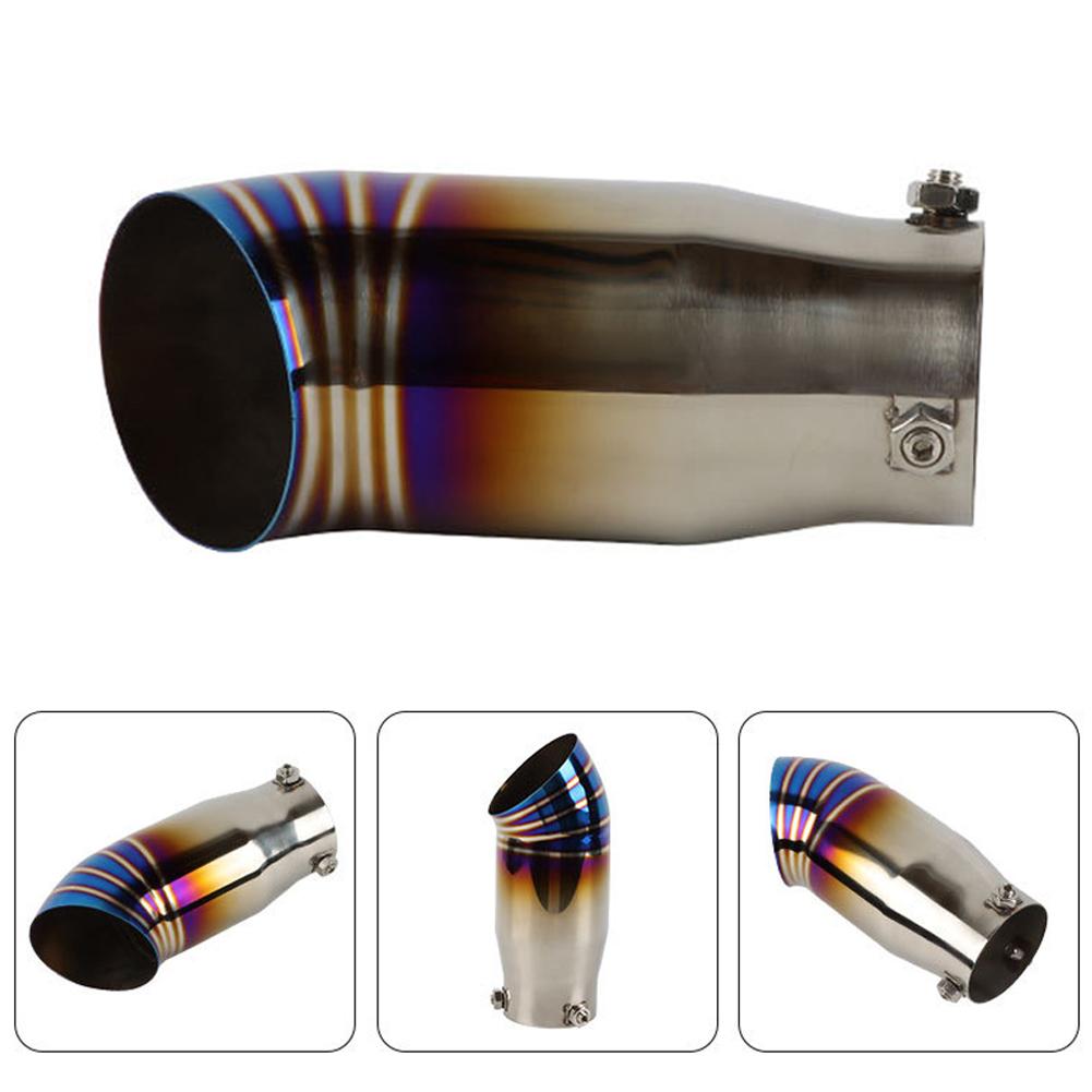 Universal 76mm Car Stainless Steel Outlet Tailpipe Exhaust Muffler Pipe Throat Trim Rear Noise Canceller Car Accessories