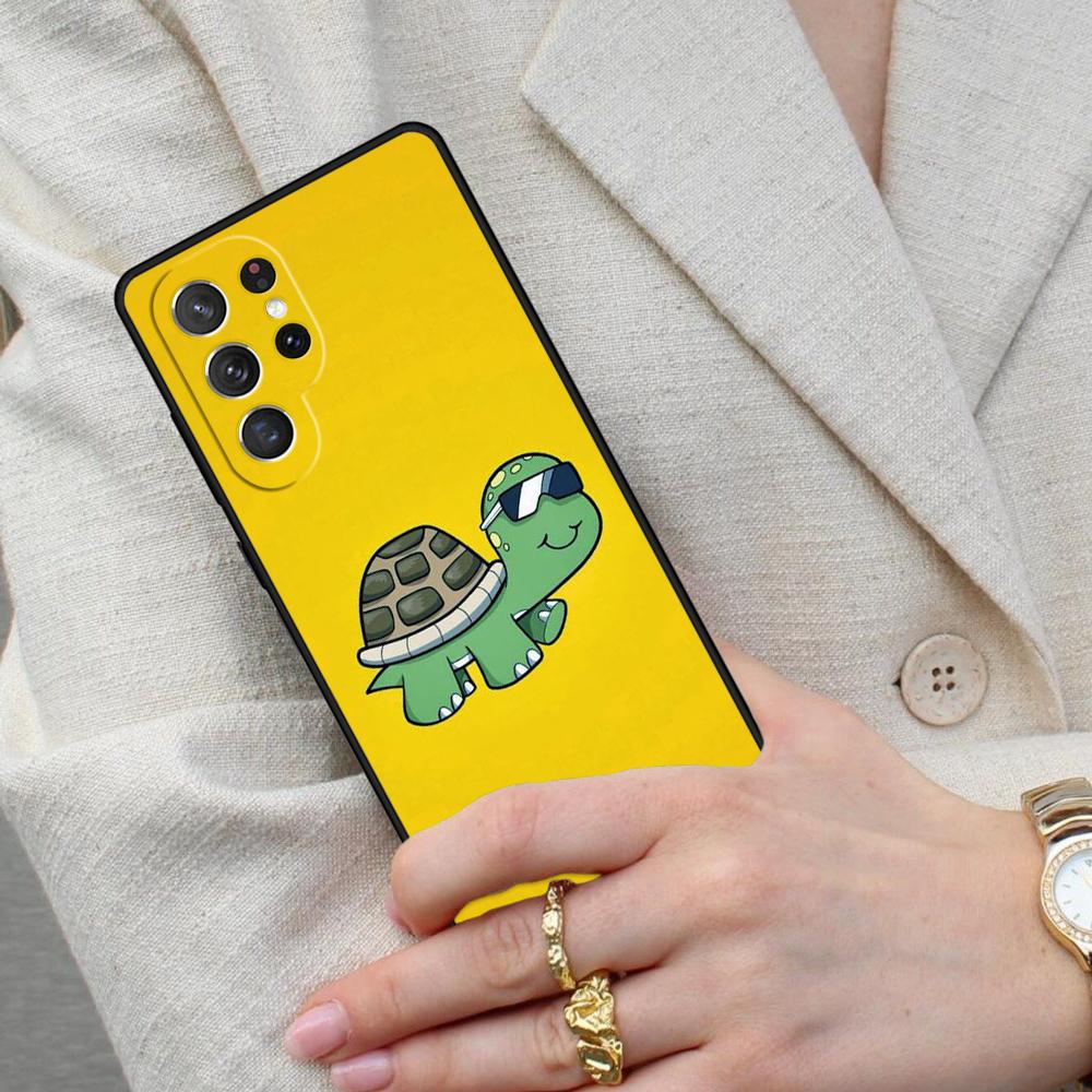 Cartoon Turtle Cell Phone Case for Samsung Galaxy S26 Ultra S25 S24 S23 S22 S21 S20 Note10 Cover