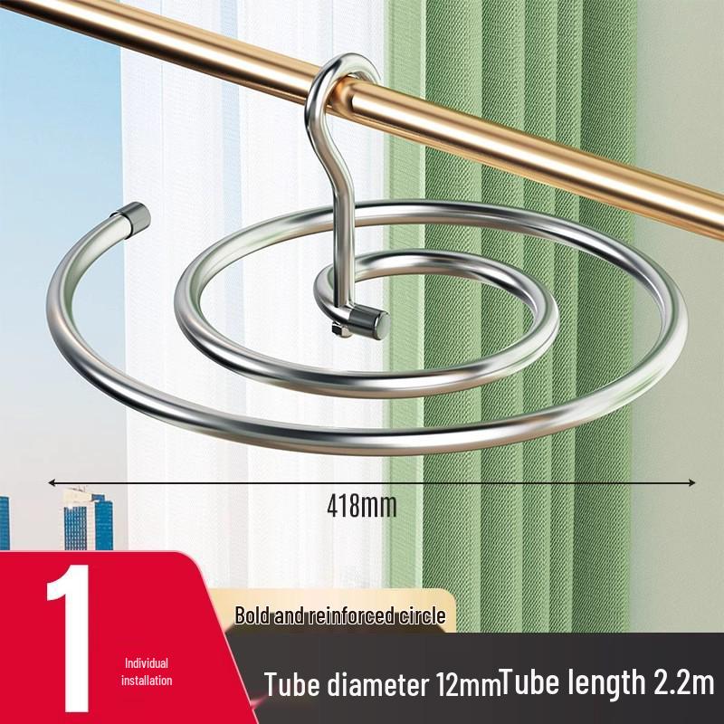 Runder Spiral-Wäscheständer für den Balkon - Ideal zum Aufhängen von Bettlaken, Bettbezügen und mehr.