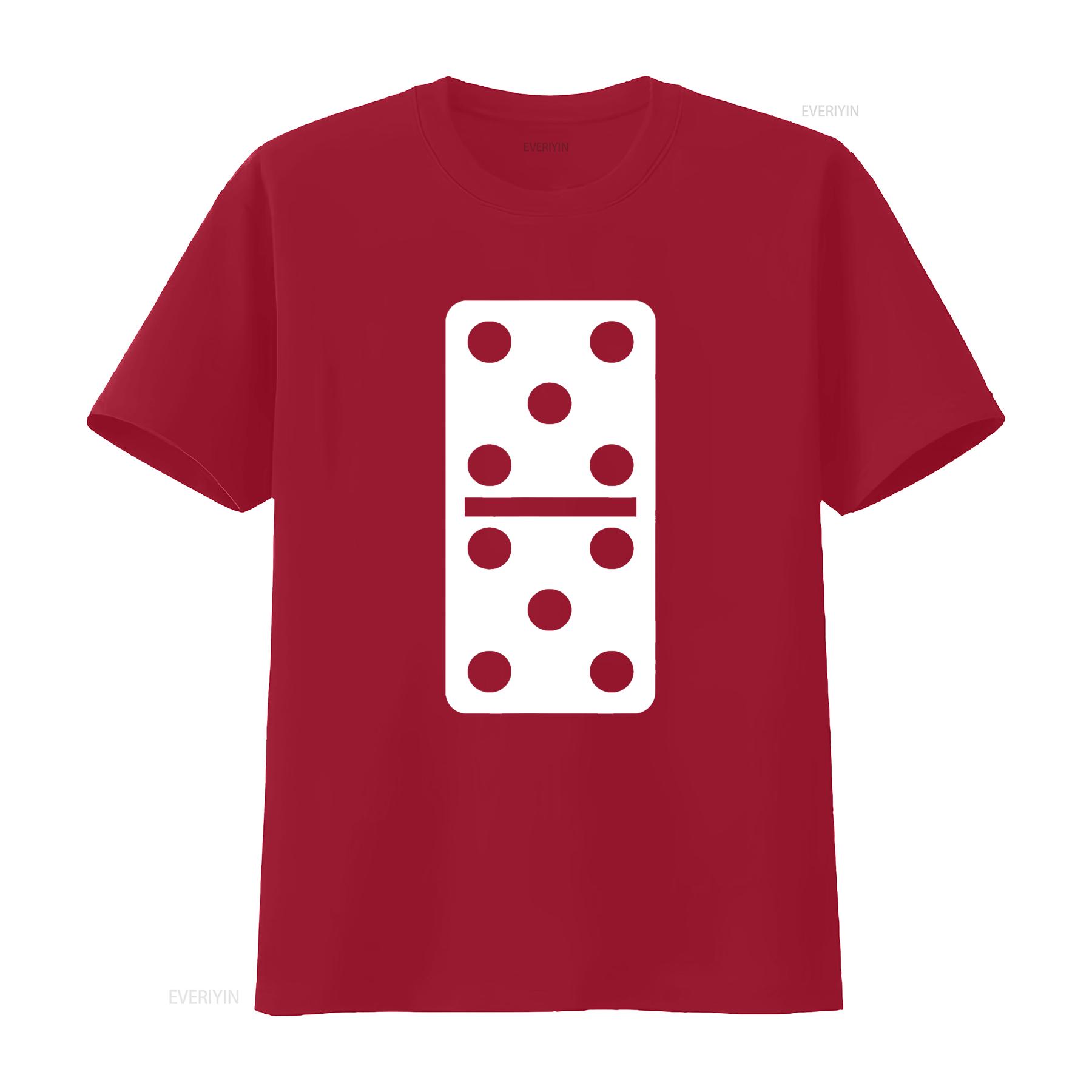 

Double Five Dominoes Halloween Costume 5 Domino Game T Shirt vintage Washed fashion Stylish Breathable homme Casual Soft S