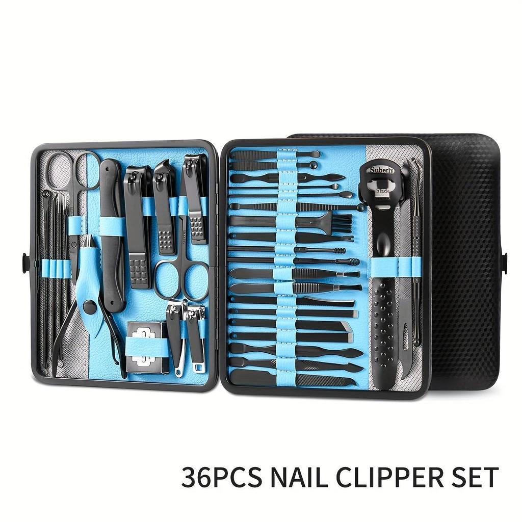 36 Pcs Full Set Multifunctional Nail Clipper Set Pedicure Facial Care Tools Multifunctional Everyday Hand and Foot Manicure Tools